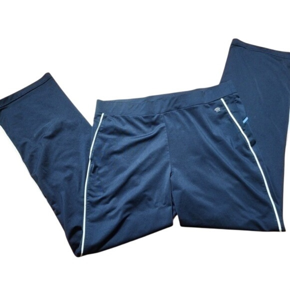 Oleg Cassini Sports Navy Athletic Track Pants Activewear Running Gym Pullon L